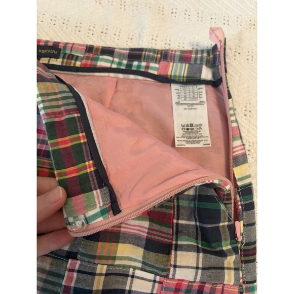 Brooks Brothers 346 Skirt Size 6 Preppy Quilt Patch plaid Knee Length multicolor - Picture 4 of 9